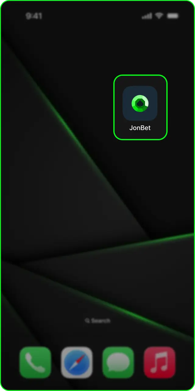 Abra o aplicativo Jonbet no iOS e faça login na sua conta.